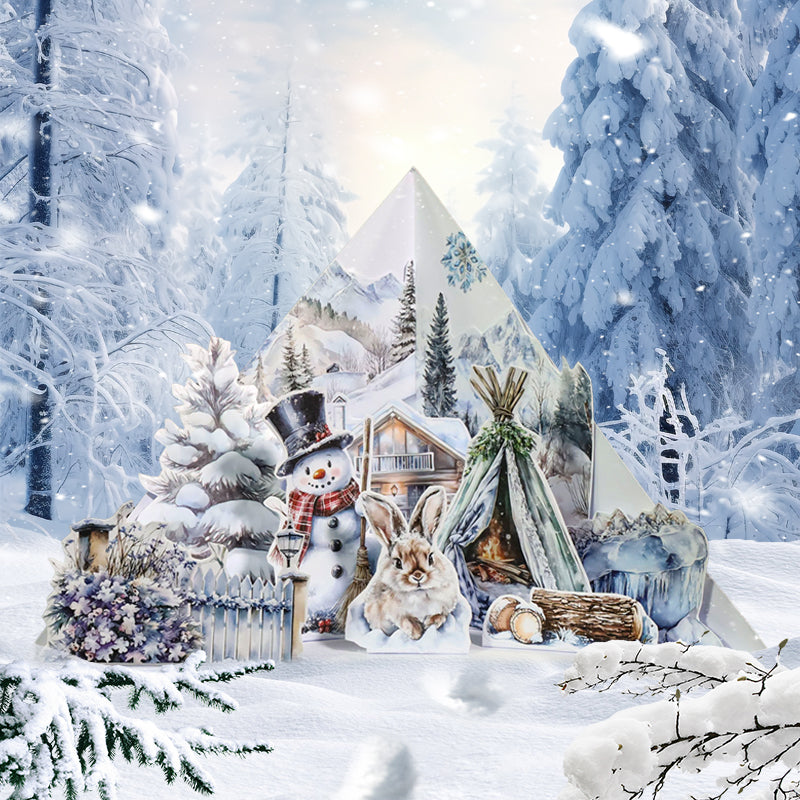 Ice And Snow World - Junk Journal Stickers | Winter Aesthetic Kiss Cut Matte PET (20 Sheets)