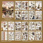 Vintage Patina - Junk Journal Stickers | Steampunk Kiss Cut Matte PET (20 Sheets)