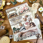 Fragrant Wood Moments - Collage Stickers | Cottagecore Kiss Cut Matte PET (20 Sheets)