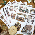 Fragrant Wood Moments - Collage Stickers | Cottagecore Kiss Cut Matte PET (20 Sheets)