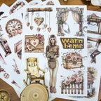 Fragrant Wood Moments - Collage Stickers | Cottagecore Kiss Cut Matte PET (20 Sheets)