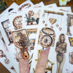 Fragrant Wood Moments - Collage Stickers | Cottagecore Kiss Cut Matte PET (20 Sheets)