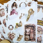 Fragrant Wood Moments - Collage Stickers | Cottagecore Kiss Cut Matte PET (20 Sheets)