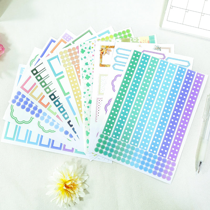 Candy Sticky Notes - Bullet Journal Stickers | Aesthetic Kiss Cut Writeable Paper (24 Sheets)