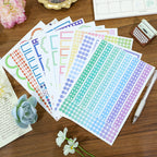 Candy Sticky Notes - Bullet Journal Stickers | Aesthetic Kiss Cut Writeable Paper (24 Sheets)