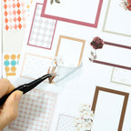 Dark-Colored Sticky Notes - Functional Planner Stickers | Minimalist Kiss Cut Writeable Paper (24 Sheets)