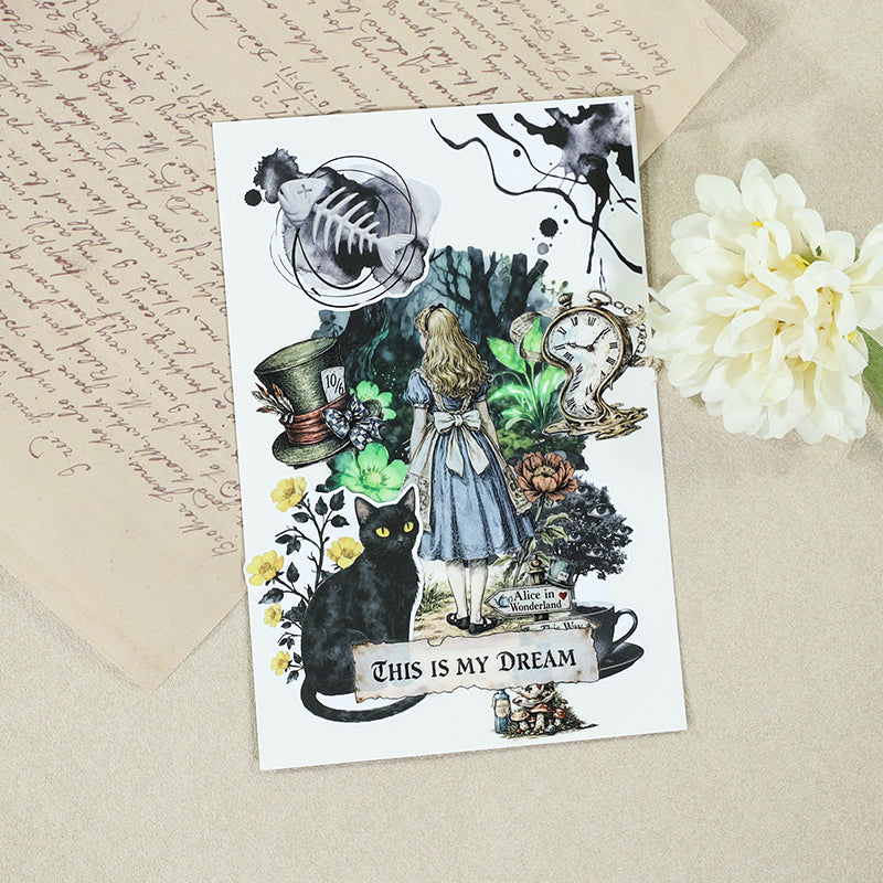 Old Soul Stories - Junk Journal Stickers | Dark Academia Kiss Cut Matte PET (20 Sheets)