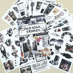 Old Soul Stories - Junk Journal Stickers | Dark Academia Kiss Cut Matte PET (20 Sheets)
