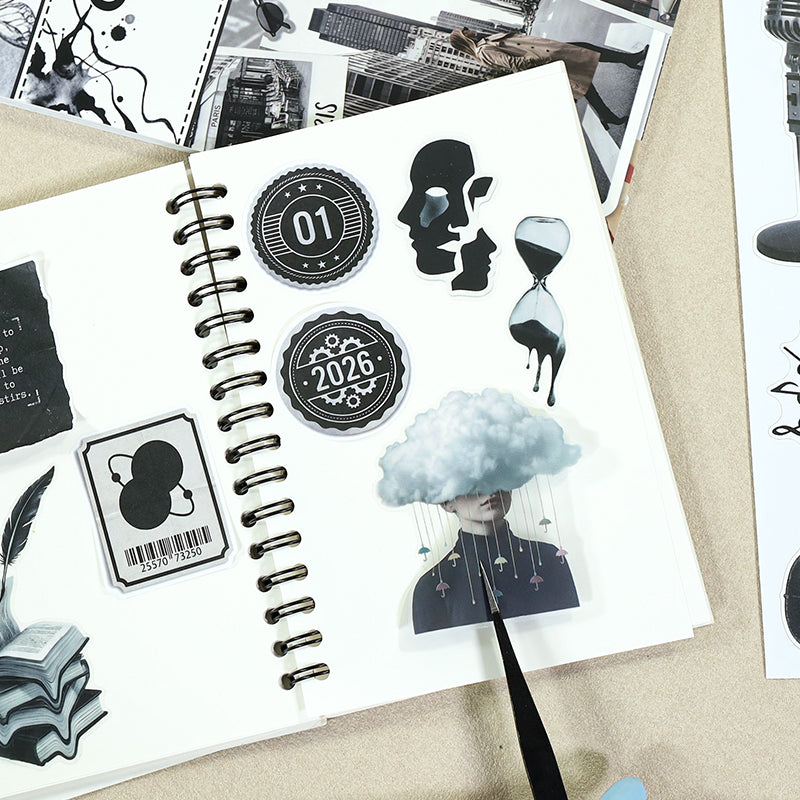 Old Soul Stories - Junk Journal Stickers | Dark Academia Kiss Cut Matte PET (20 Sheets)
