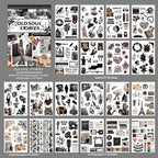 Old Soul Stories - Junk Journal Stickers | Dark Academia Kiss Cut Matte PET (20 Sheets)