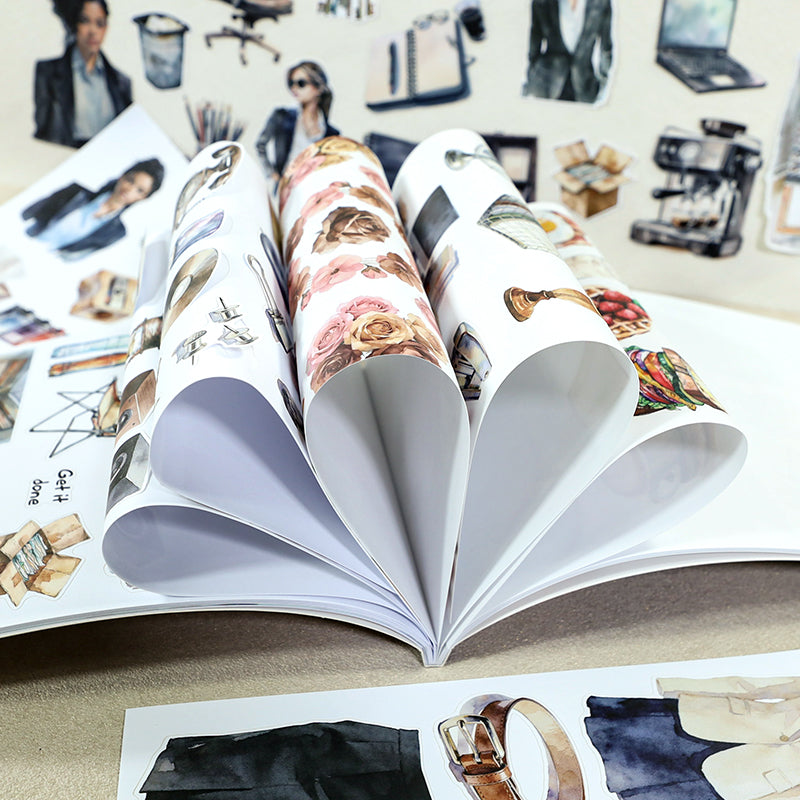 Workday Moments - Collage Stickers | Modern Kiss Cut Matte PET (20 Sheets)