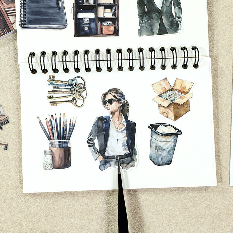 Workday Moments - Collage Stickers | Modern Kiss Cut Matte PET (20 Sheets)
