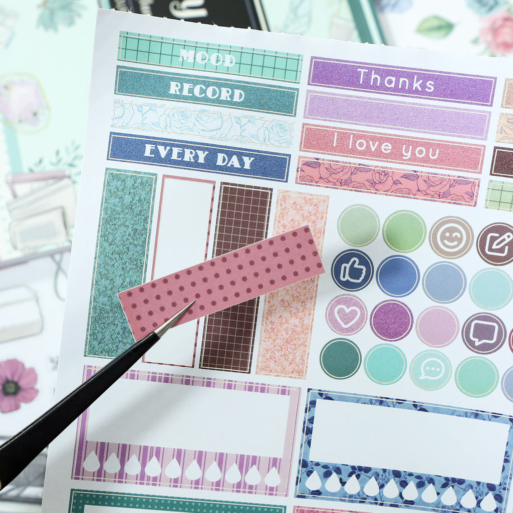 Notes On Elegance - Bullet Journal Stickers | Aesthetic Kiss Cut Matte PET (24 Sheets)