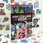 Pop Collage Book - Collage Stickers | Retro Kiss Cut Matte PET (20 Sheets)