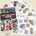 Pop Collage Book - Collage Stickers | Retro Kiss Cut Matte PET (20 Sheets)