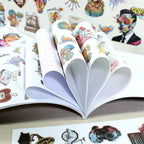 Pop Collage Book - Collage Stickers | Retro Kiss Cut Matte PET (20 Sheets)