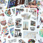 Pop Collage Book - Collage Stickers | Retro Kiss Cut Matte PET (20 Sheets)