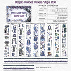 Purple Forest Dream Dark Fantasy Elf & Botanical Glossy PET Tape Set
