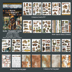 Ruin Fragment Book - Collage Stickers | Grunge Kiss Cut Matte PET (24 Sheets)