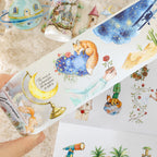 Rose and Prince Fairy Tale Fantasy Character & Botanical Matte PET Tape Set