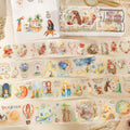 Rose and Prince Fairy Tale Fantasy Character & Botanical Matte PET Tape Set