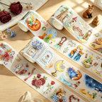 Rose and Prince Fairy Tale Fantasy Character & Botanical Matte PET Tape Set