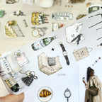 A French Afternoon - Decorative Tape Set | Parisian Special Oil Die Cut Matte PET (4 Rolls)