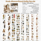 A French Afternoon - Decorative Tape Set | Parisian Special Oil Die Cut Matte PET (4 Rolls)