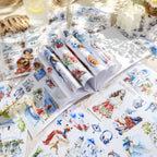 Santorini Blue - Junk Journal Stickers | Aesthetic Kiss Cut Matte PET (24 Sheets)