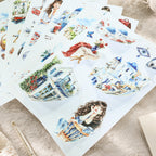Santorini Blue - Junk Journal Stickers | Aesthetic Kiss Cut Matte PET (24 Sheets)