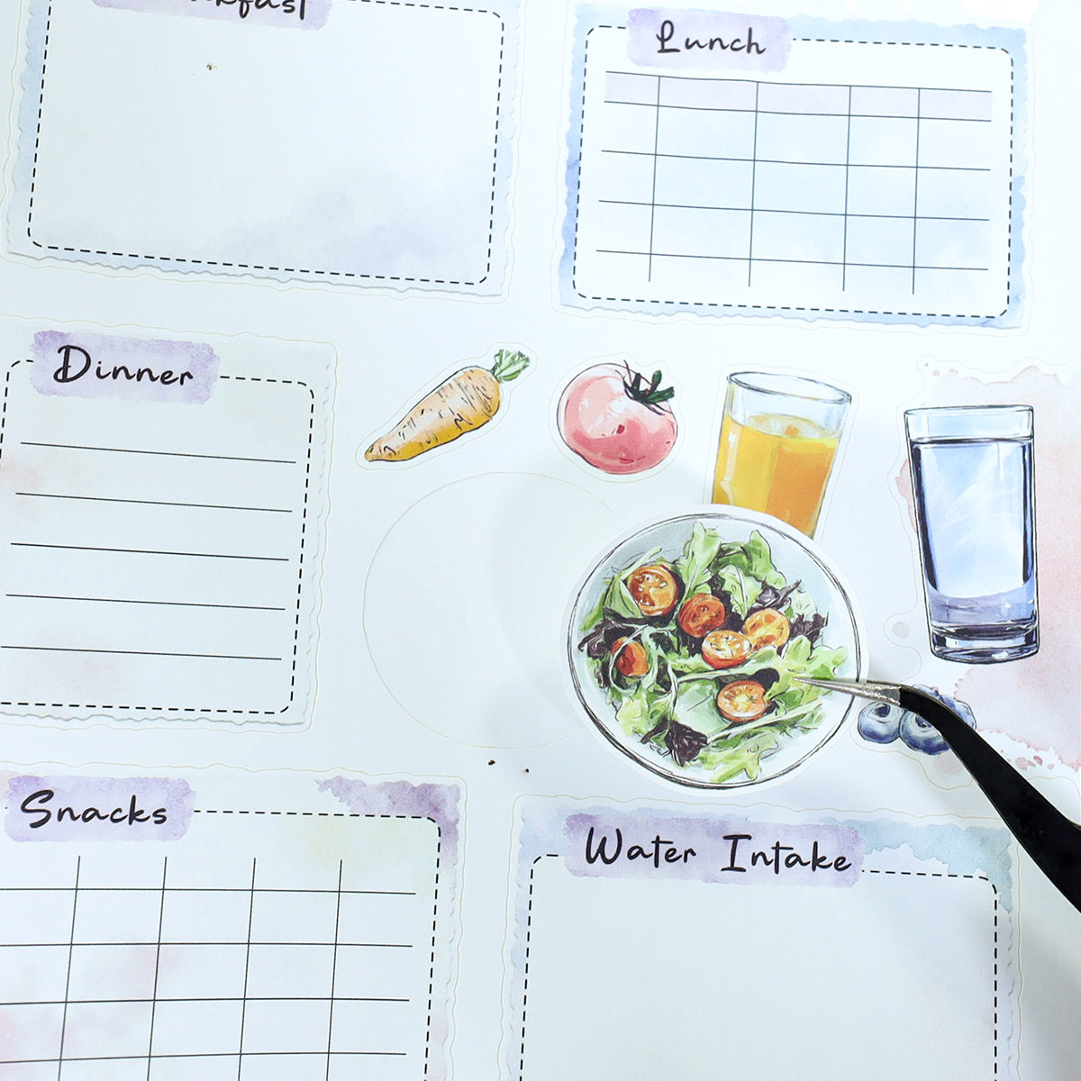 Relaxation Plan - Planner Sticker Book | Aesthetic Special Gloss Matte PET (24 Sheets)