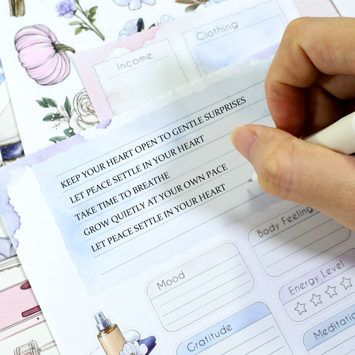 Relaxation Plan - Planner Sticker Book | Aesthetic Special Gloss Matte PET (24 Sheets)