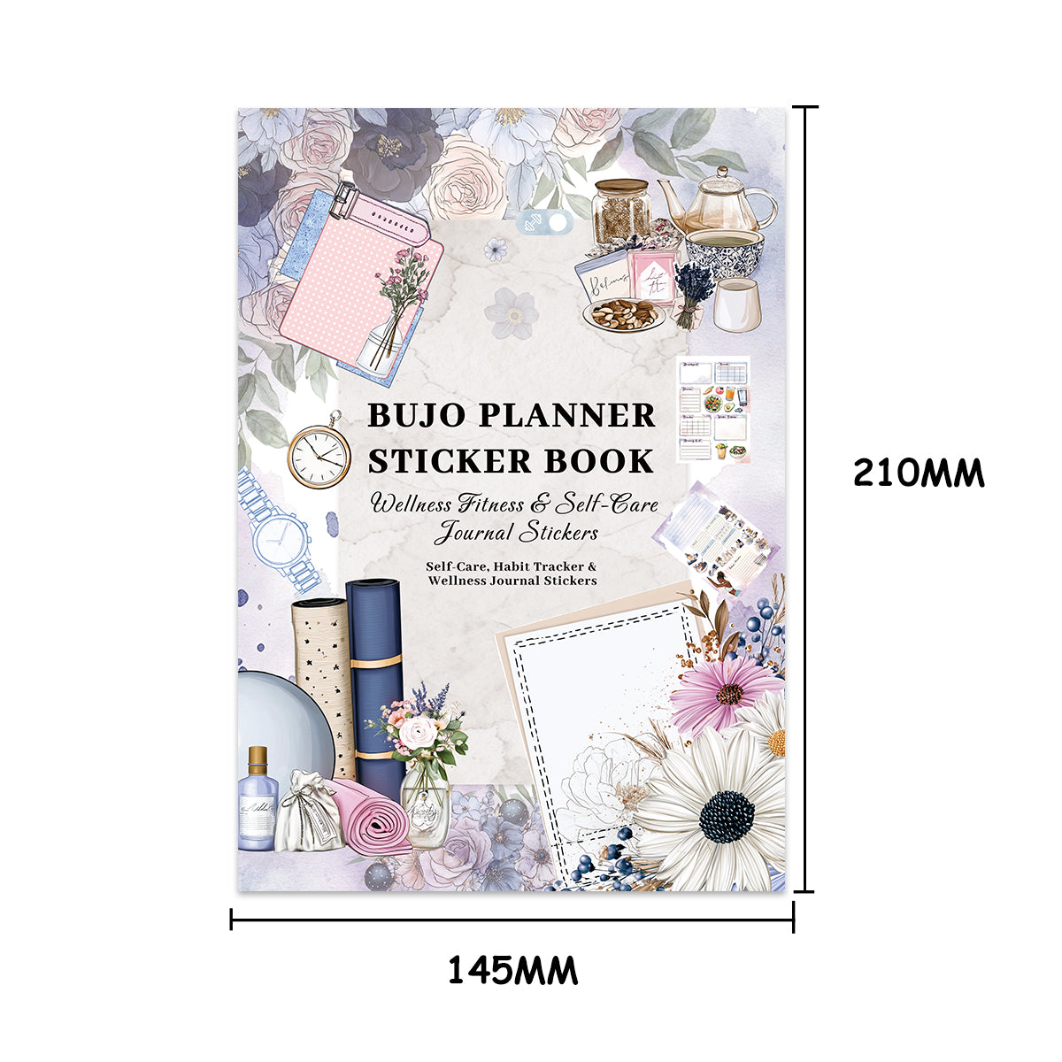Relaxation Plan - Planner Sticker Book | Aesthetic Special Gloss Matte PET (24 Sheets)