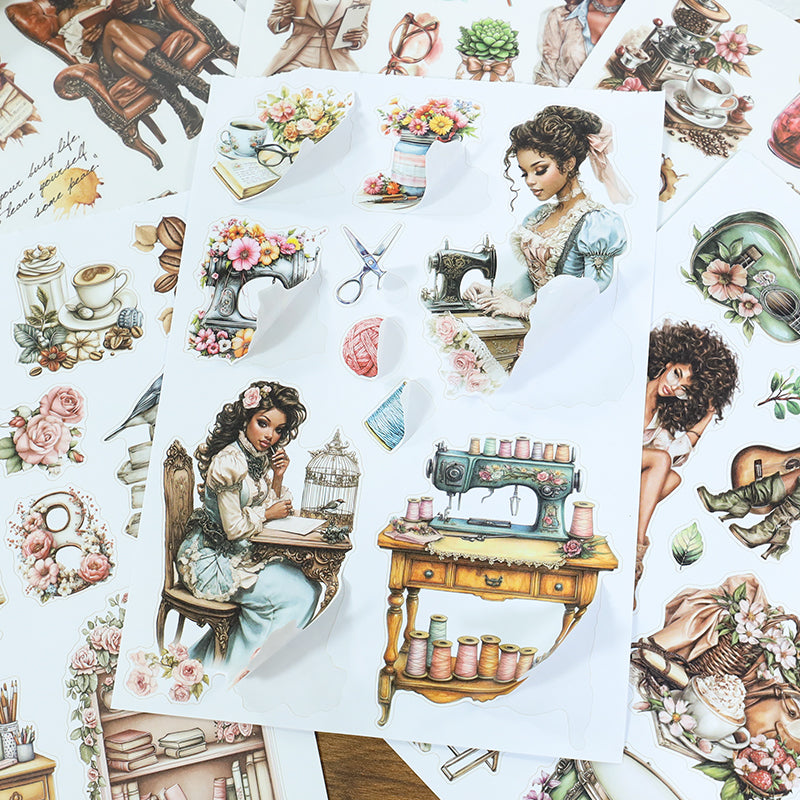 Moment Of Charm - Junk Journal Stickers | Aesthetic Kiss Cut Matte PET (20 Sheets)