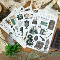 Emerald Spell - Junk Journal Stickers | Witchy Kiss Cut Matte PET (20 Sheets)