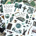 Emerald Spell - Junk Journal Stickers | Witchy Kiss Cut Matte PET (20 Sheets)