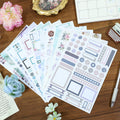 Watercolor Blossoms - Bullet Journal Stickers | Aesthetic Kiss Cut Art Paper (24 Sheets)