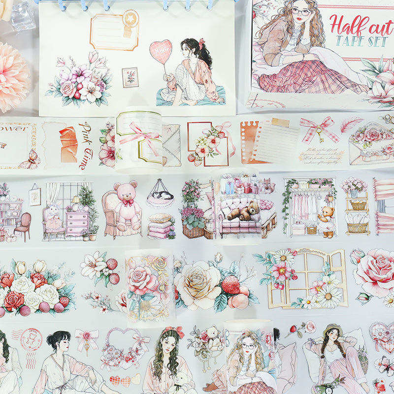 Sleepy Dreams - PET Tape Set | Aesthetic Special Oil Die Cut (4 Rolls)
