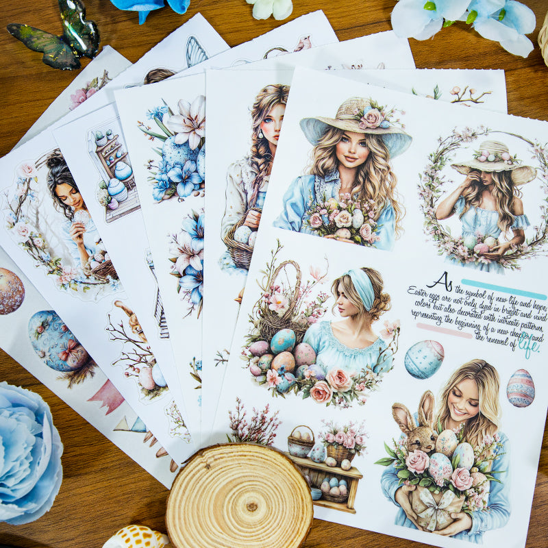 Brilliant Easter - Junk Journal Stickers | Whimsical Kiss Cut Matte PET (20 Sheets)