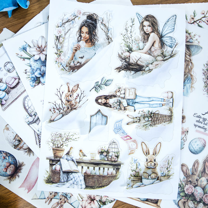 Brilliant Easter - Junk Journal Stickers | Whimsical Kiss Cut Matte PET (20 Sheets)