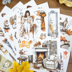 Afternoon Reading - Ephemera Stickers | Cozy Kiss Cut Matte PET (20 Sheets)