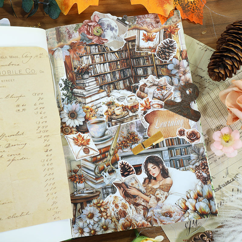 Afternoon Reading - Ephemera Stickers | Cozy Kiss Cut Matte PET (20 Sheets)