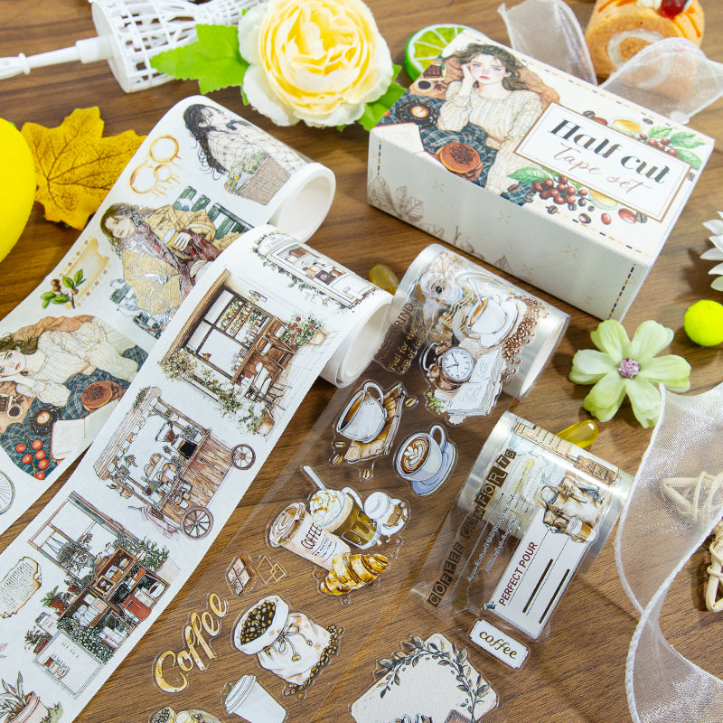 Mellow And Fragrant Moment - Masking Tapes | Aesthetic Special Oil Glossy PET (4 Rolls)