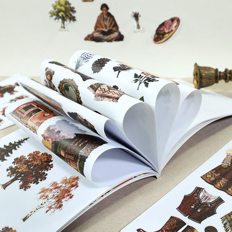 Western Fashion - Ephemera Stickers | Folk Kiss Cut Matte PET (20 Sheets)