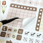Coffee Routine - Functional Planner Stickers | Vintage Special Oil Washi Paper (24 Sheets)