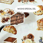 Coffee Routine - Functional Planner Stickers | Vintage Special Oil Washi Paper (24 Sheets)