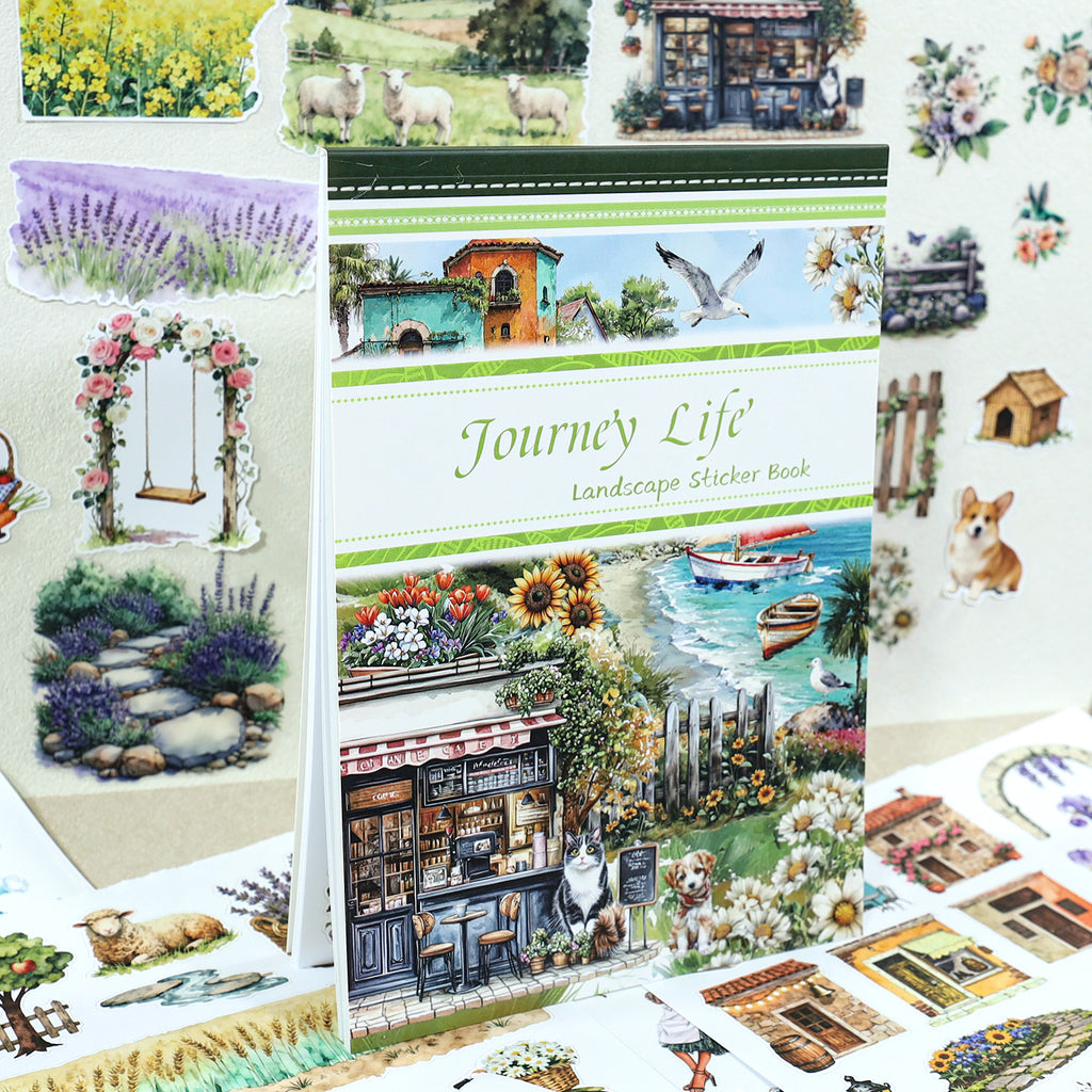 A Life On The Road - Collage Stickers | Cottagecore Kiss Cut Matte PET (20 Sheets)
