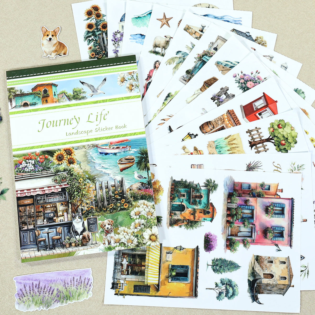 A Life On The Road - Collage Stickers | Cottagecore Kiss Cut Matte PET (20 Sheets)
