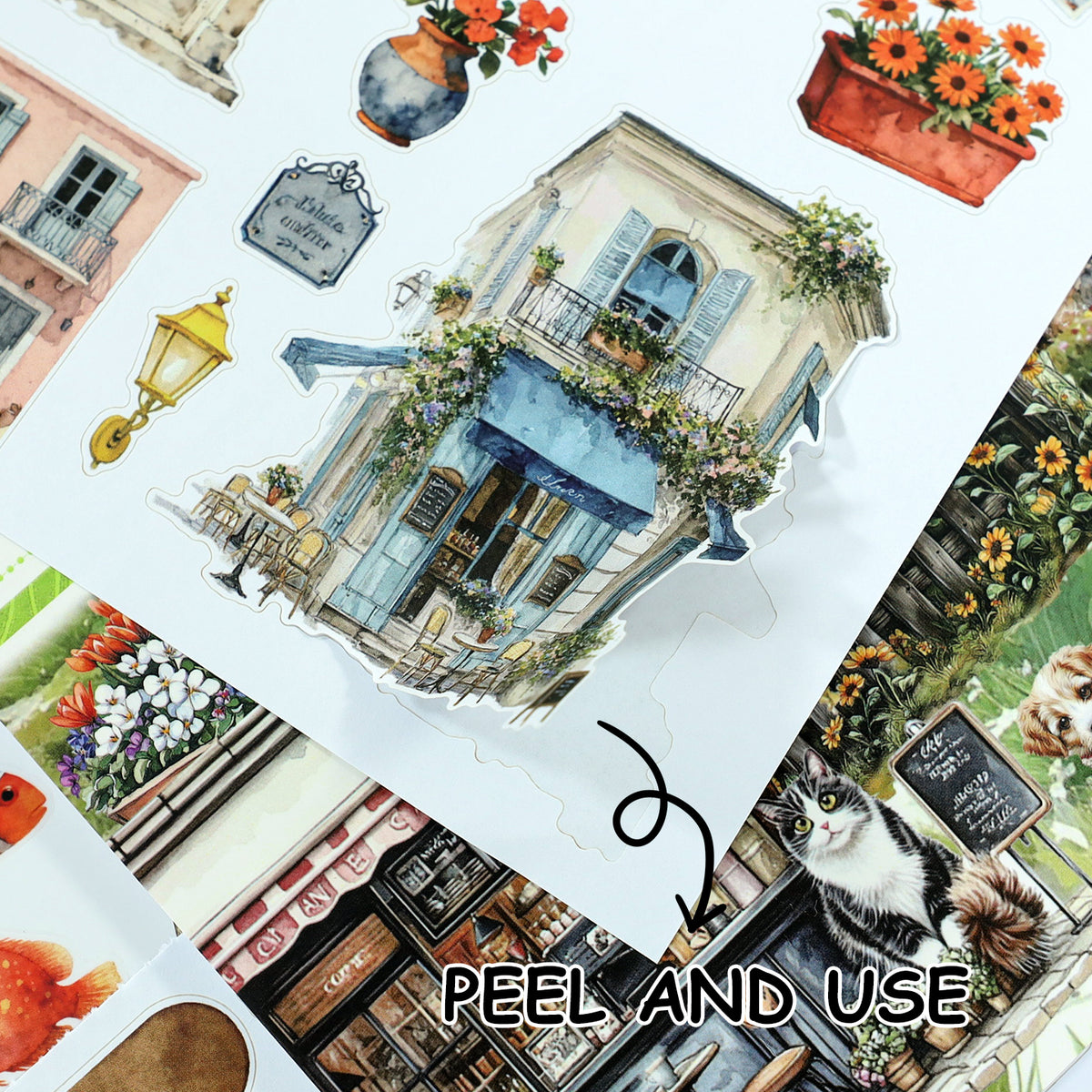 A Life On The Road - Collage Stickers | Cottagecore Kiss Cut Matte PET (20 Sheets)