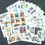 A Life On The Road - Collage Stickers | Cottagecore Kiss Cut Matte PET (20 Sheets)